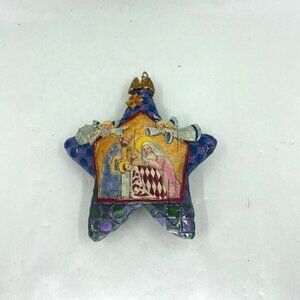 Vintage Jim Shore Nativity Angel Star Christmas Ornament Heartwood Creek NWB